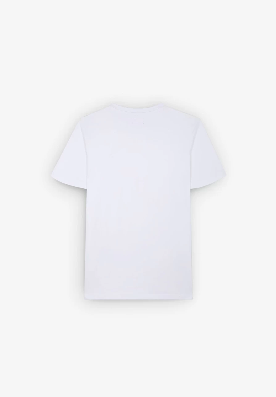 "ScalpersCompany Men's White Basic Cotton Skull Print T-Shirt"