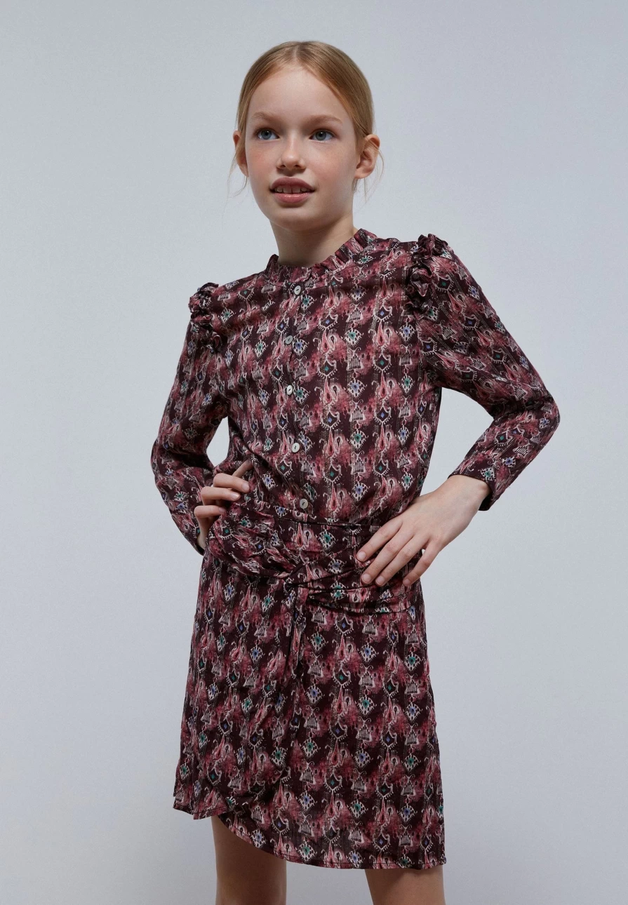 "ScalpersCompany Kids Frill Print Blouse – Stylish & Comfortable"