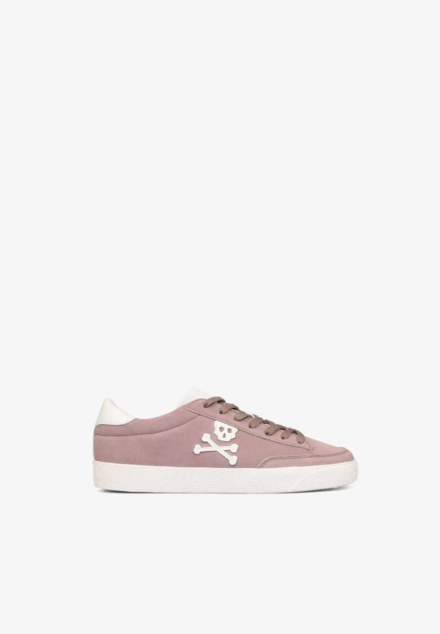 "ScalpersCompany Women's Low Top Suede Sneakers – Stylish Casual Shoes"