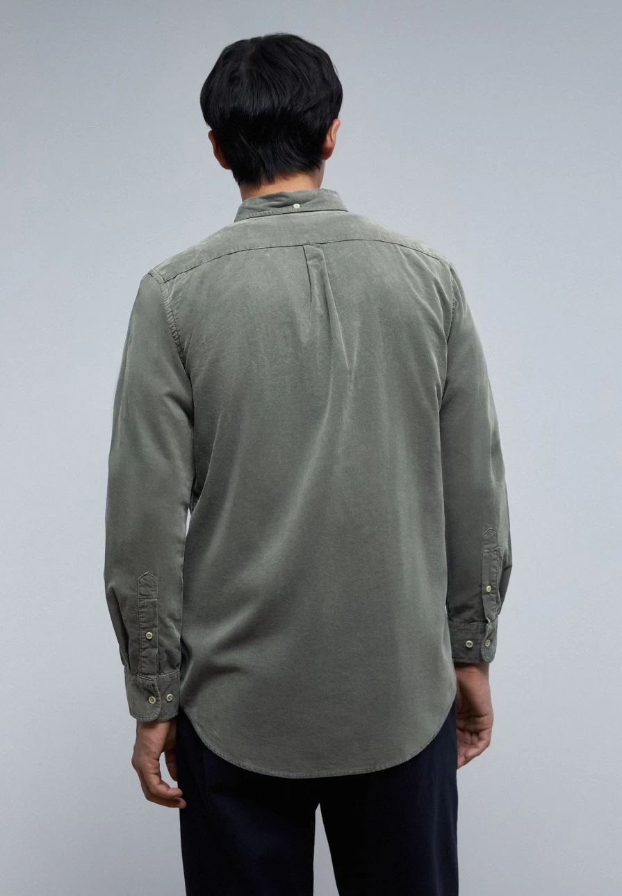 "ScalpersCompany Men's Skull Print Corduroy Shirt - Edgy Vintage Style"
