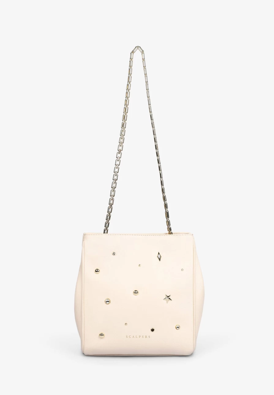 "ScalpersCompany Women's Stylish Leather Bag with Studded Details"