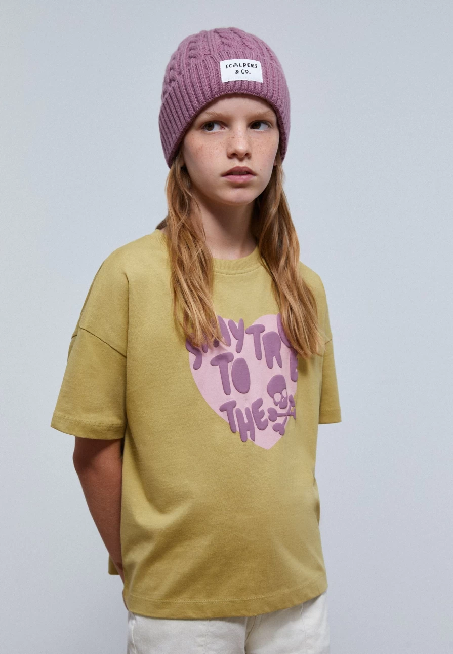 "ScalpersCompany Kids Puff Print T-Shirt - Fun Graphic Tee for Children"