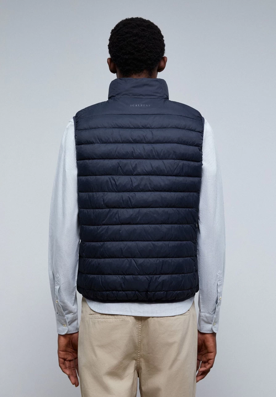 "ScalpersCompany Men's Skull Print Puffer Vest - Stylish Quilted Warm Jacket"