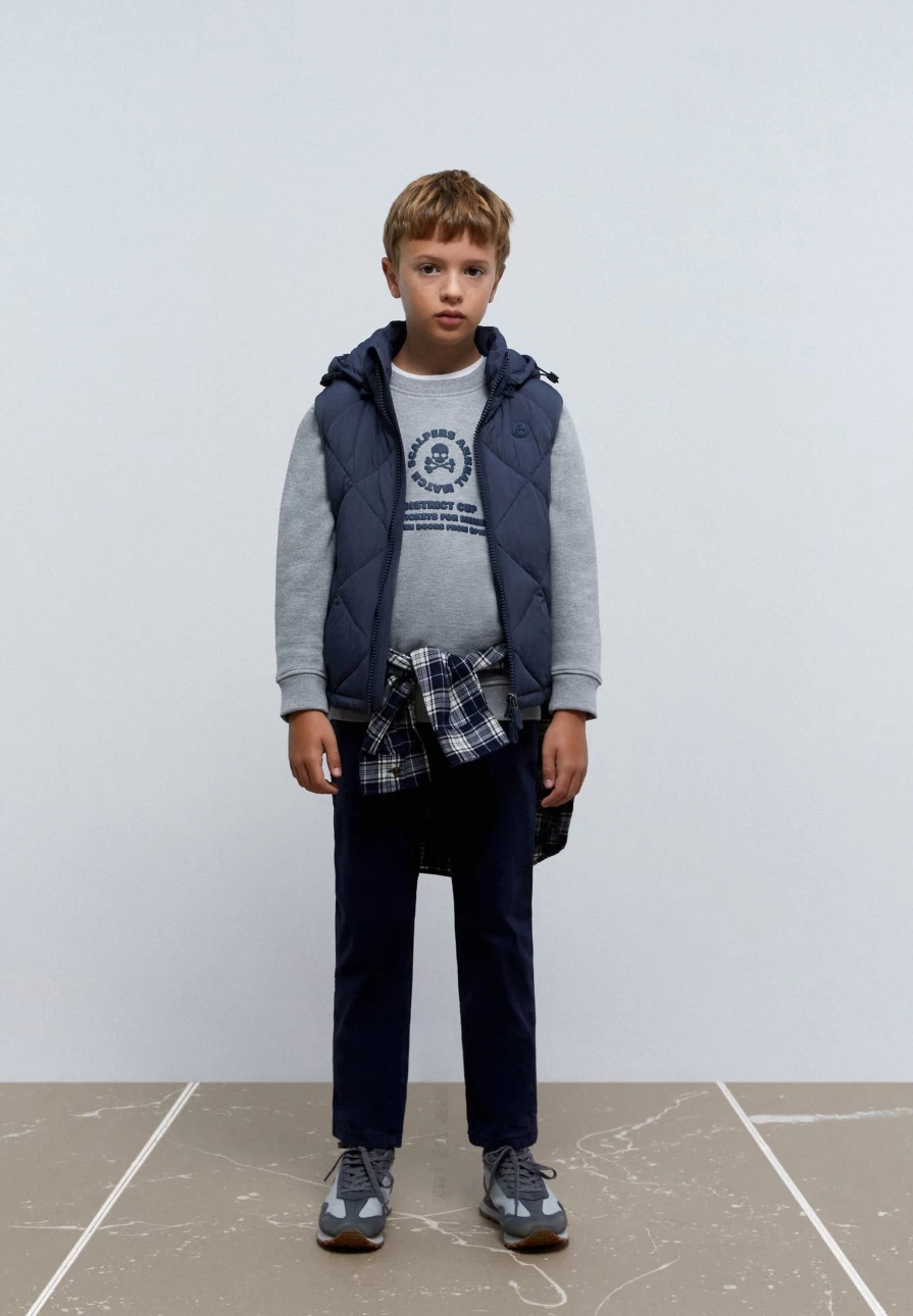"Scalpers Company Kids Quilted Hooded Gilet – Warm Winter Vest for Children"