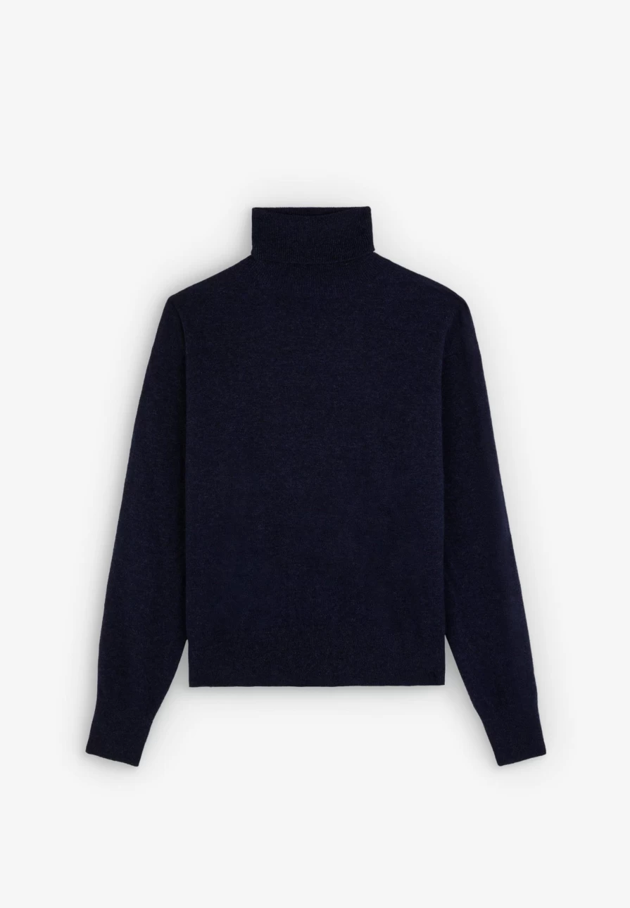 "ScalpersCompany Women's High Neck Knit Sweater - Elegant Winter Pullover for Women"