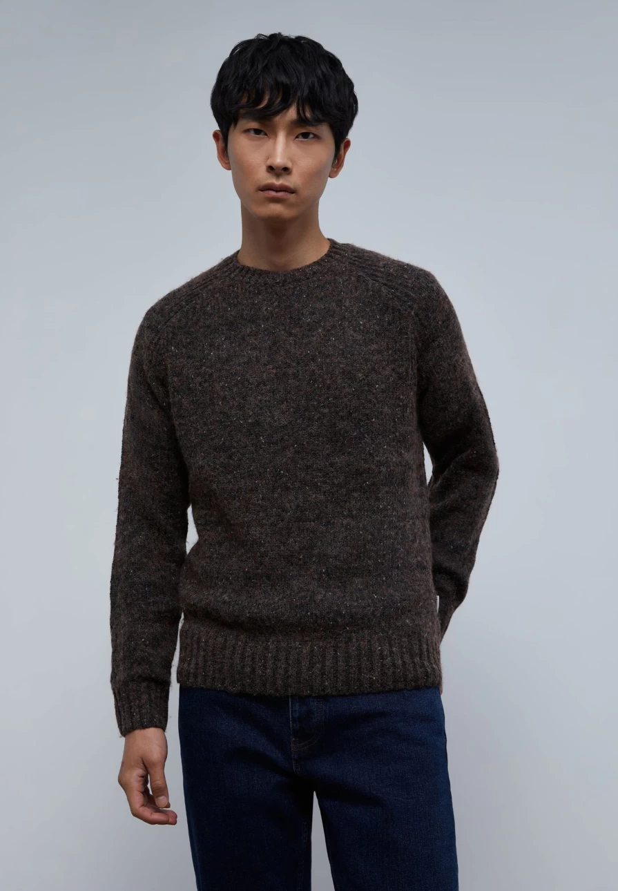"ScalpersCompany Men's Premium Flecked Knit Sweater - Stylish & Comfortable"