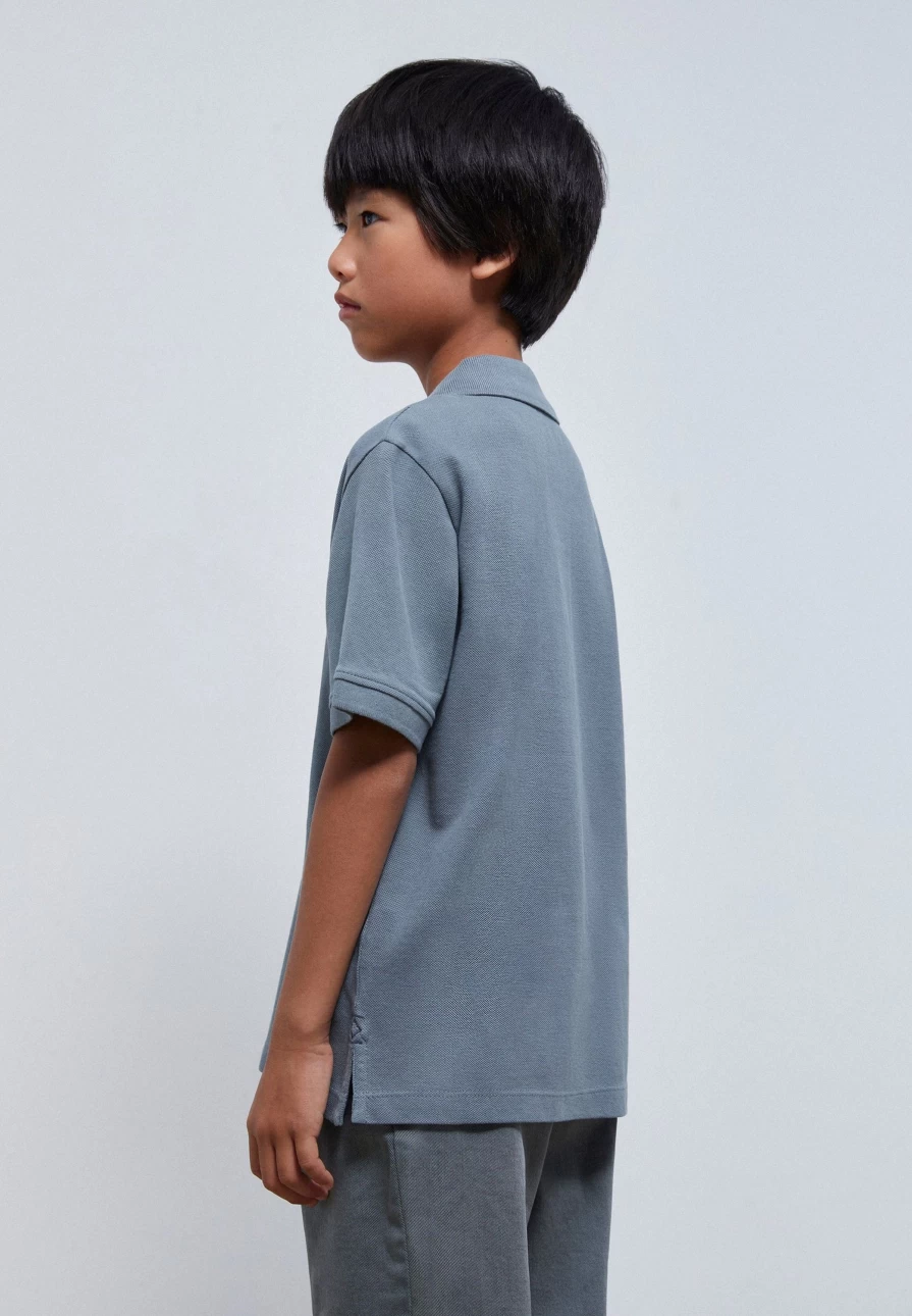"ScalpersCompany Kids' Basic Polo Shirt with Skull Design"