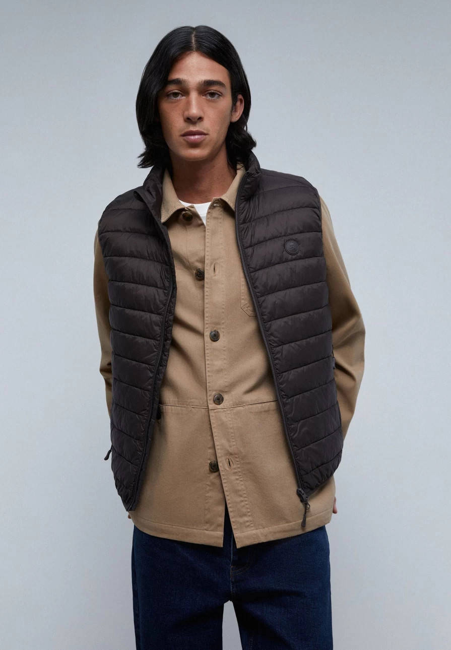 "ScalpersCompany Men's Skull Print Puffer Vest - Stylish Quilted Winter Jacket for Men"