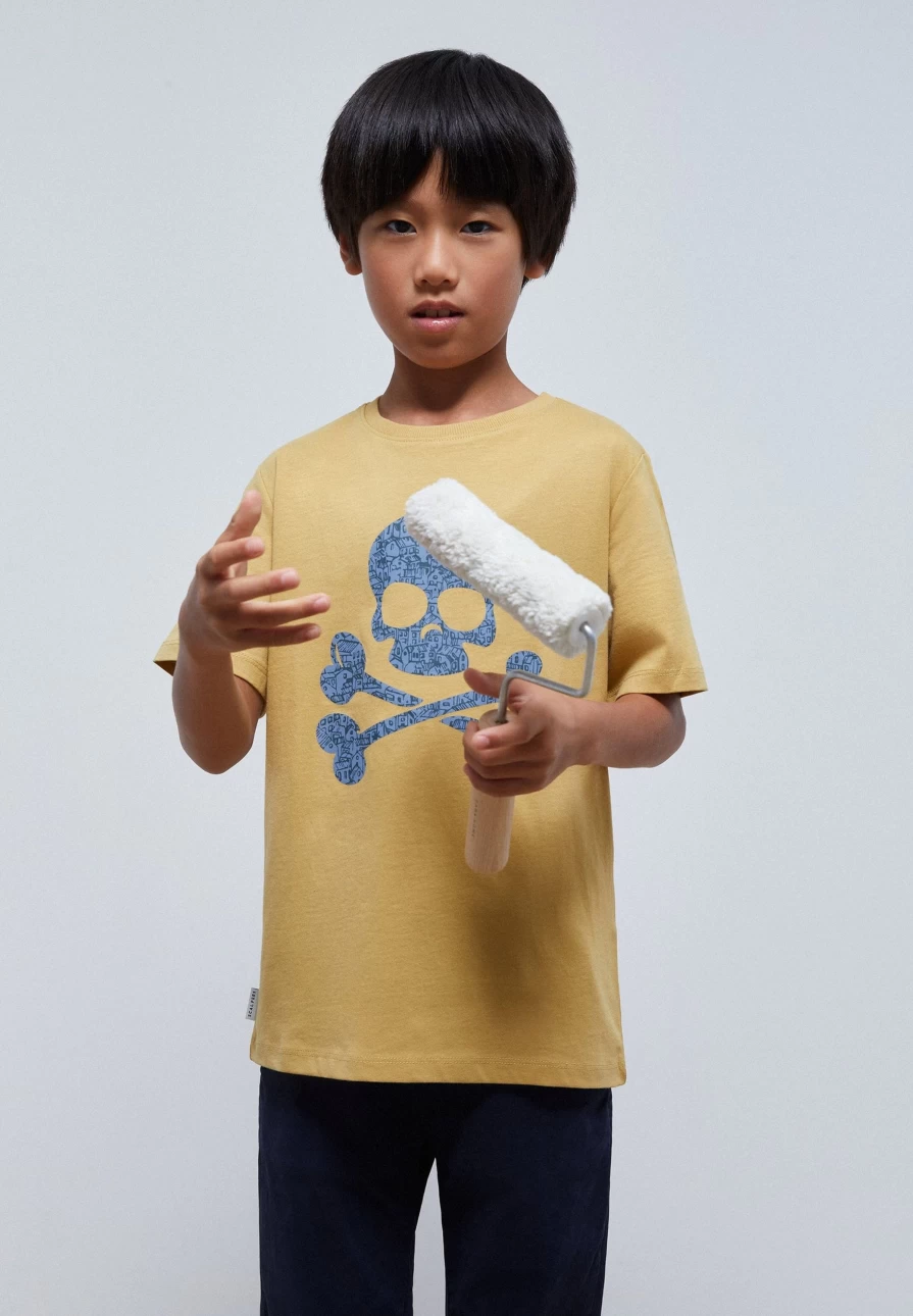 "ScalpersCompany Kids Skull Print T-Shirt - Cool Graphic Tee for Boys & Girls"