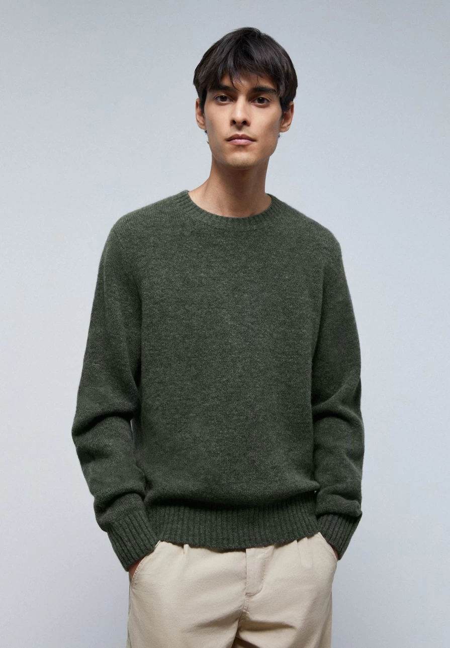 "ScalpersCompany Men's Knit Round Neck Sweater - Soft Comfortable Pullover for Men"