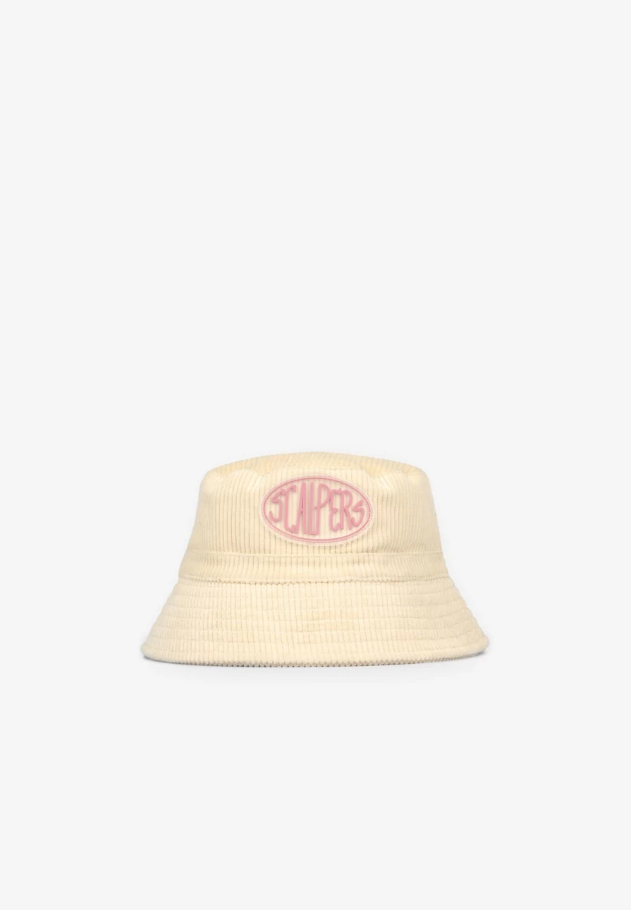"ScalpersCompany Kids Corduroy Bucket Hat with Logo - Stylish & Comfortable"