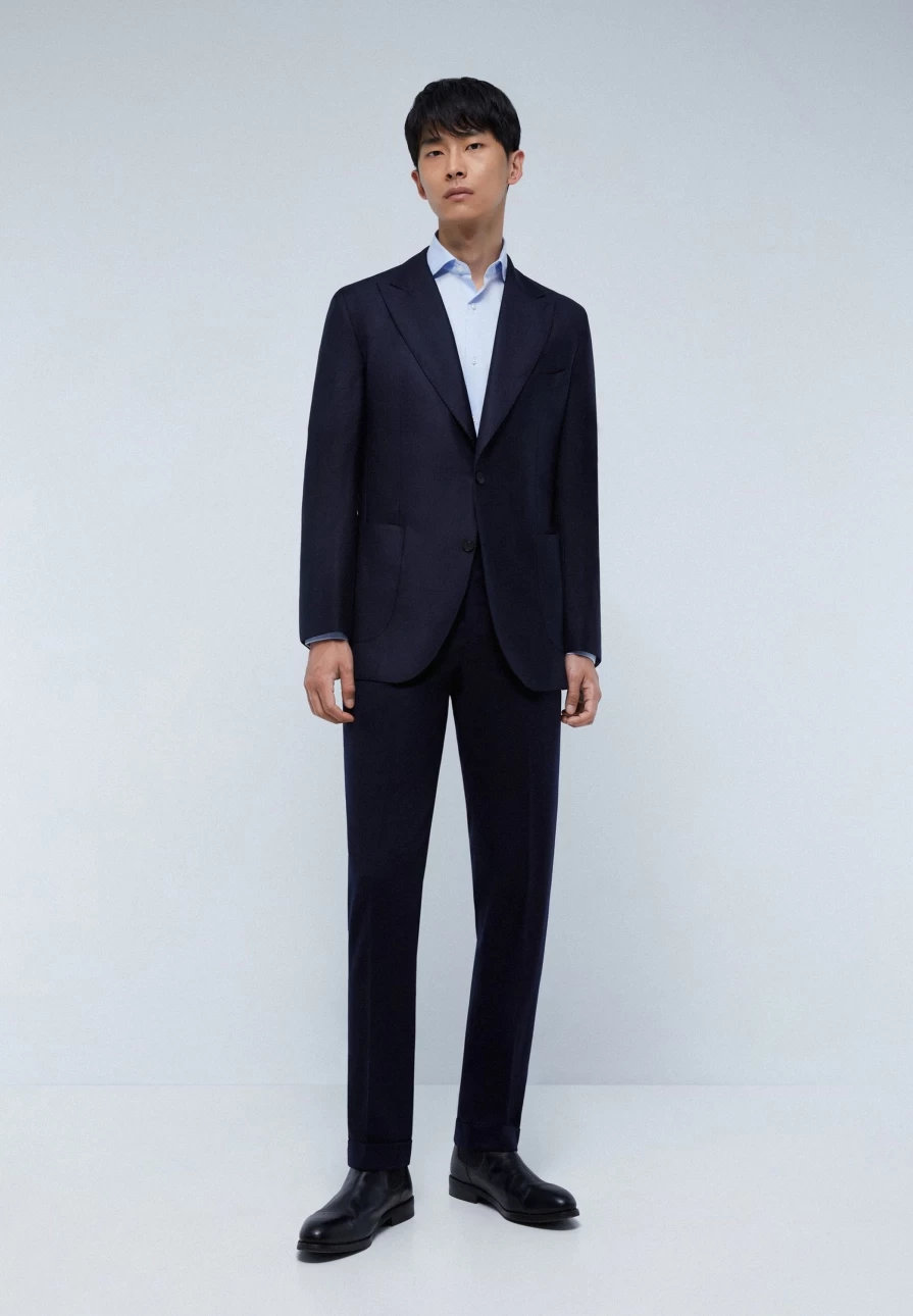 "ScalpersCompany Men's Navy Premium Blazer – Classic Formal Wear for Business & Events"