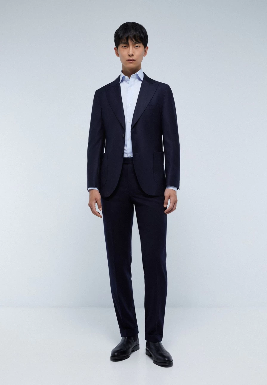 "ScalpersCompany Men's Navy Premium Blazer – Classic Formal Wear for Business & Events"
