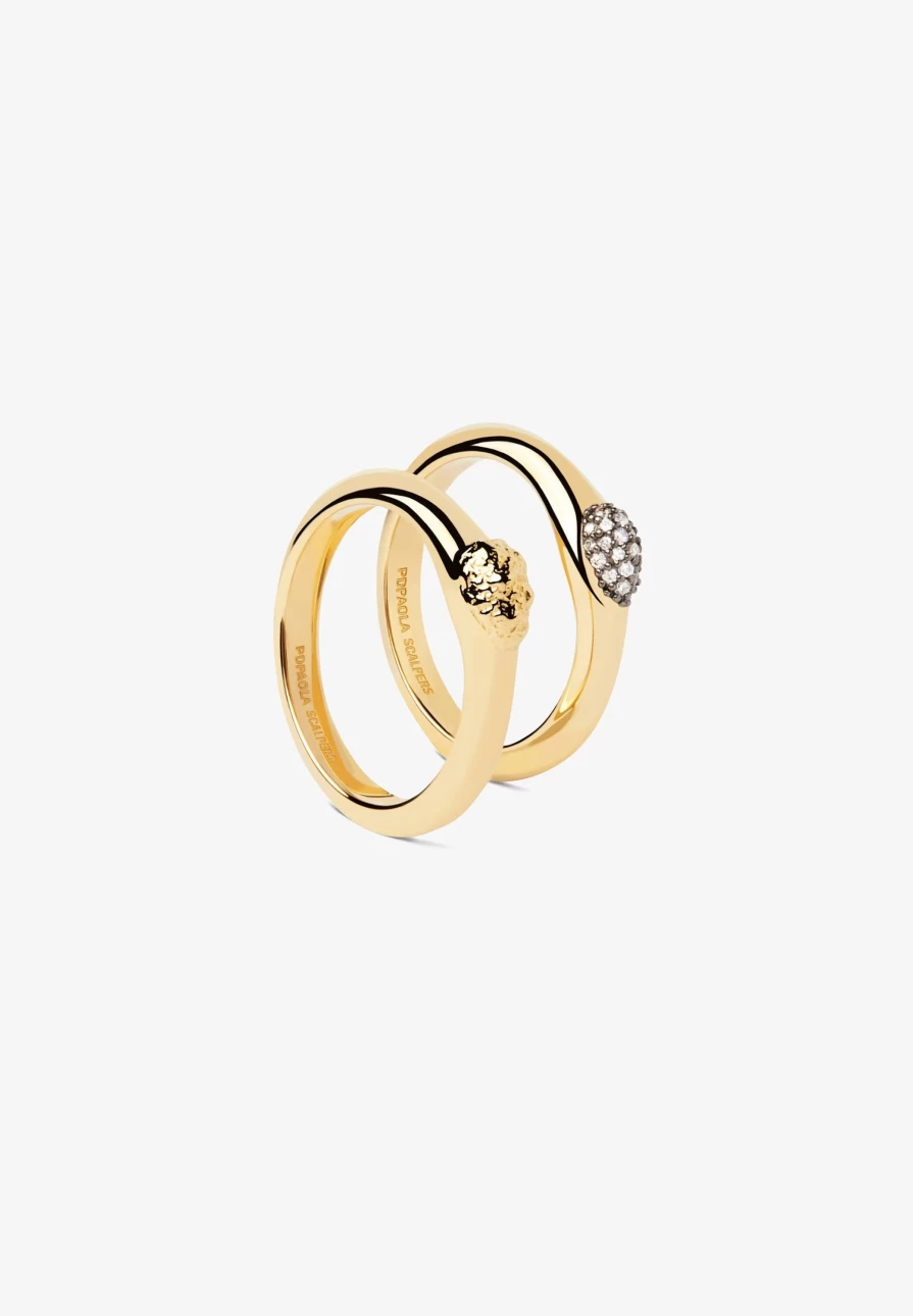 "Pdpaola X Scalperscompany Women's The Rocks Ring Set – Stylish & Elegant Jewelry"