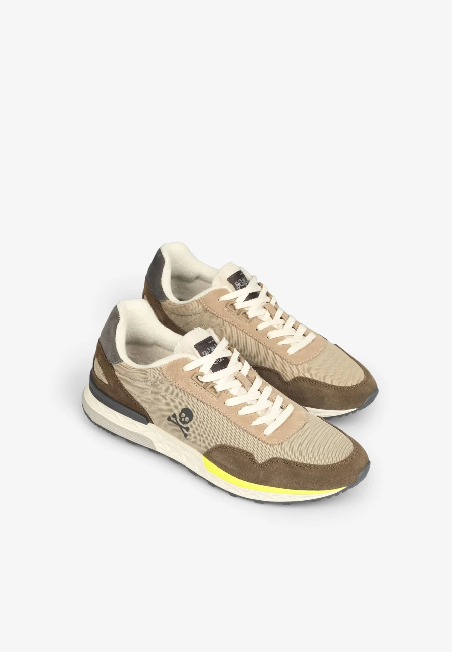 "ScalpersCompany Men's Skull Side Design Sneakers - Edgy Street Style Shoes"