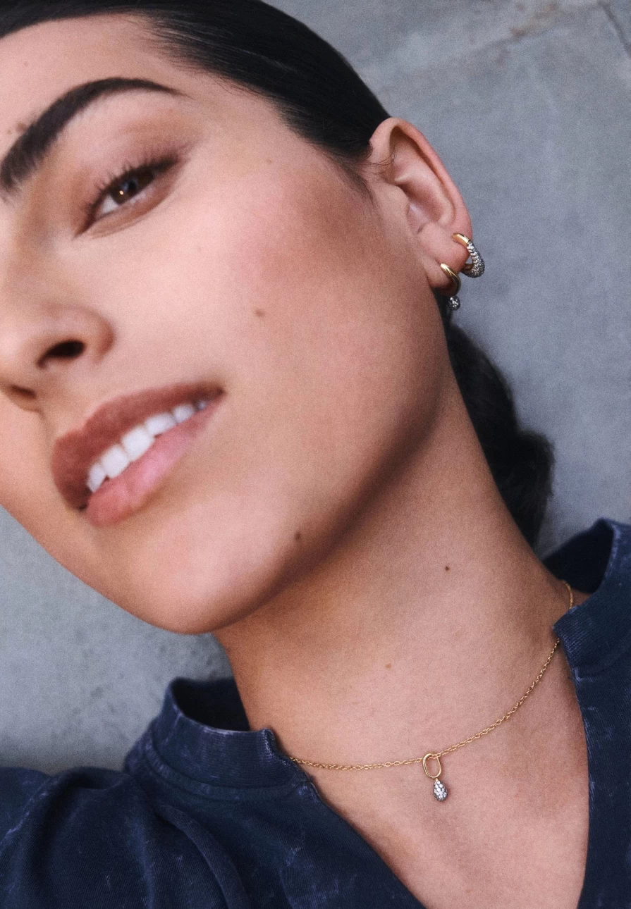 "Pave Duna Single Hoop Earrings by Pdpaola X Scalpers – Women's Fashion Jewelry"