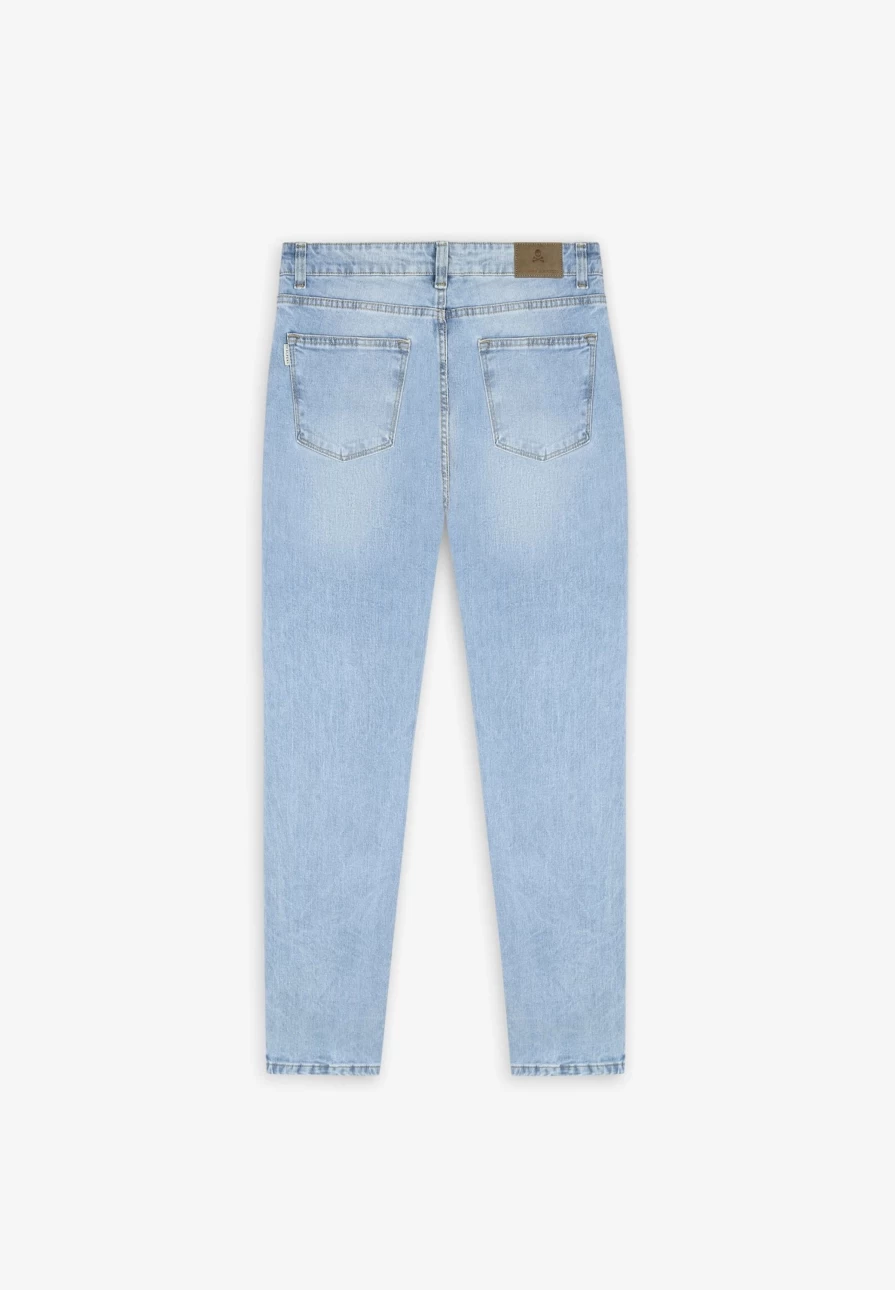 "ScalpersCompany Men's Light Blue Slim Fit Basic Jeans for Everyday Wear"