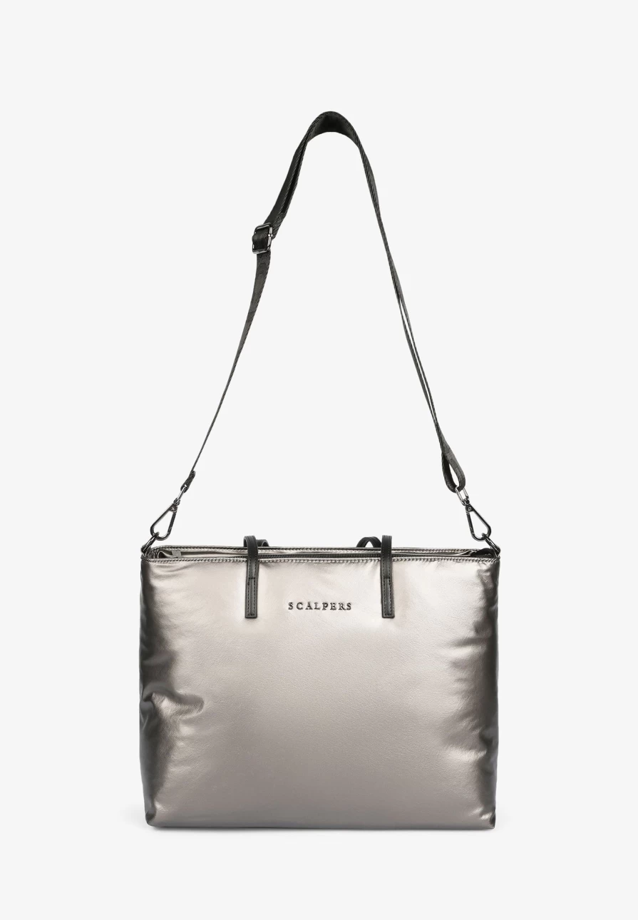 "ScalpersCompany Women's Stylish Metallic Tote Bag - Fashionable & Durable Handbag for Everyday Use"