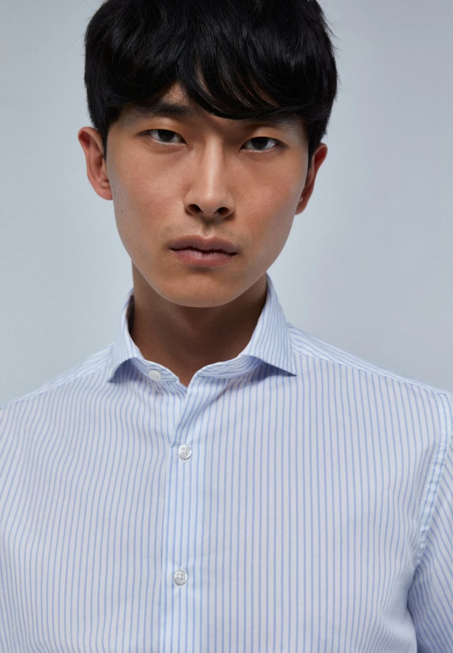 "ScalpersCompany Men's Mixed Cuff Dress Shirt – Stylish Formal Wear for Men"