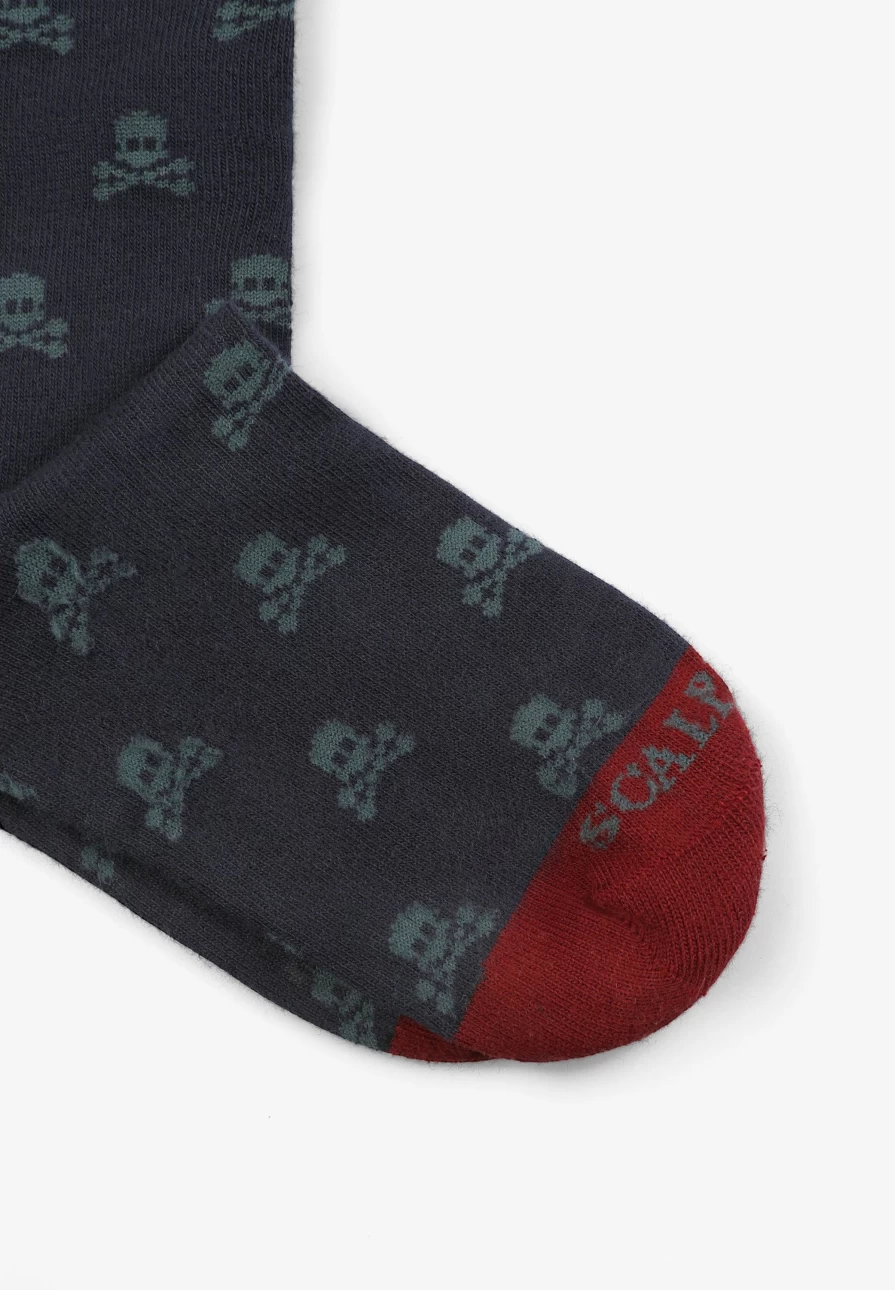 "ScalpersCompany Kids' Skull Print Socks - Fun & Comfortable All-Over Design"