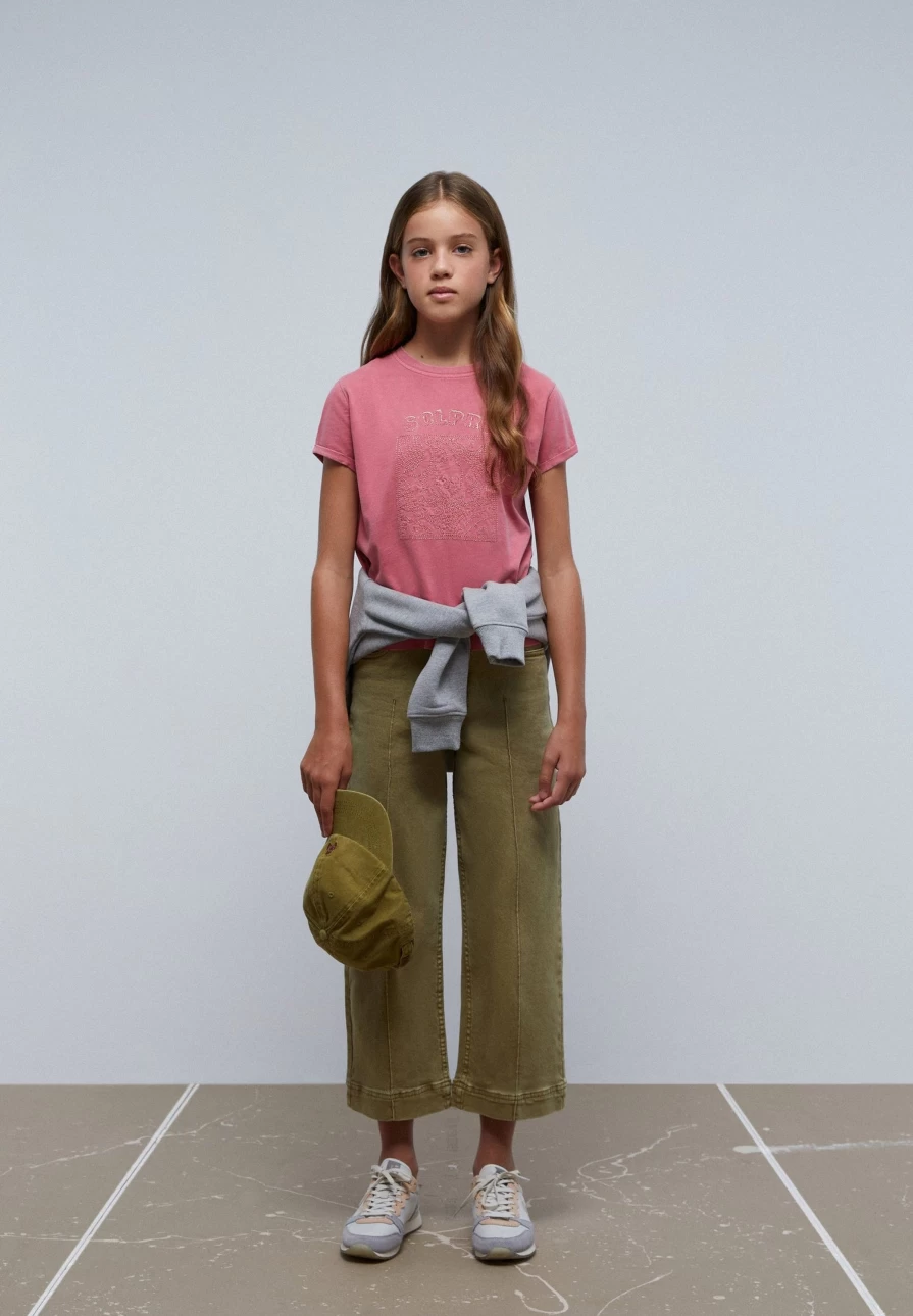"ScalpersCompany Kids Embroidered Picture Cotton T-Shirt - Fun & Stylish Design"