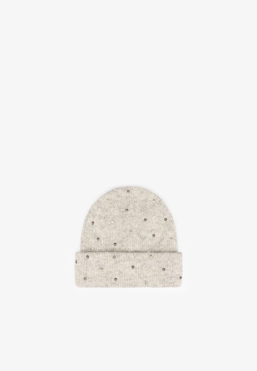 "ScalpersCompany Women's Studded Knit Beanie - Stylish Winter Hat"