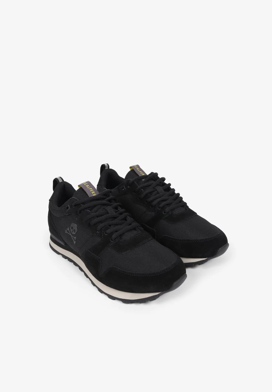 "ScalpersCompany Men's Black Canadian Split Suede Sneakers for Style & Comfort"