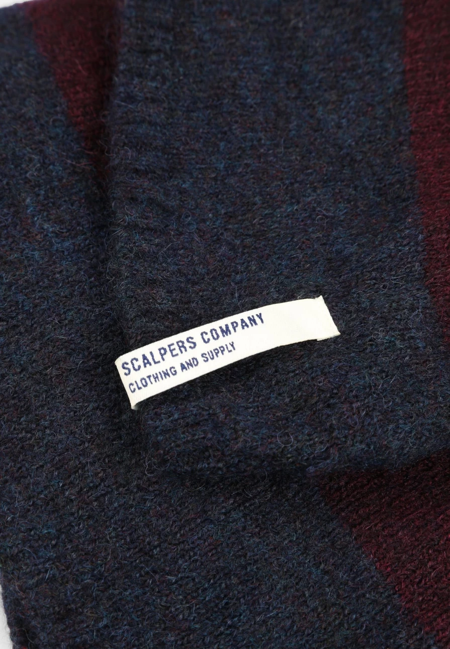 "ScalpersCompany Men's Striped Scarf - Classic Striped Design for Winter Fashion"