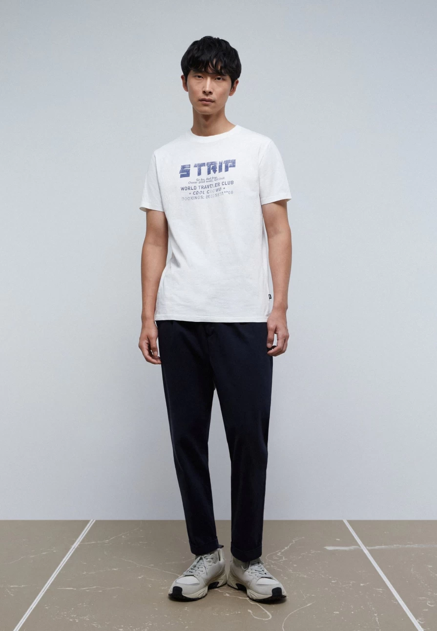 "ScalpersCompany Men's Off White Rustic Slub Knit T-Shirt - Vintage Comfort Fit Tee"