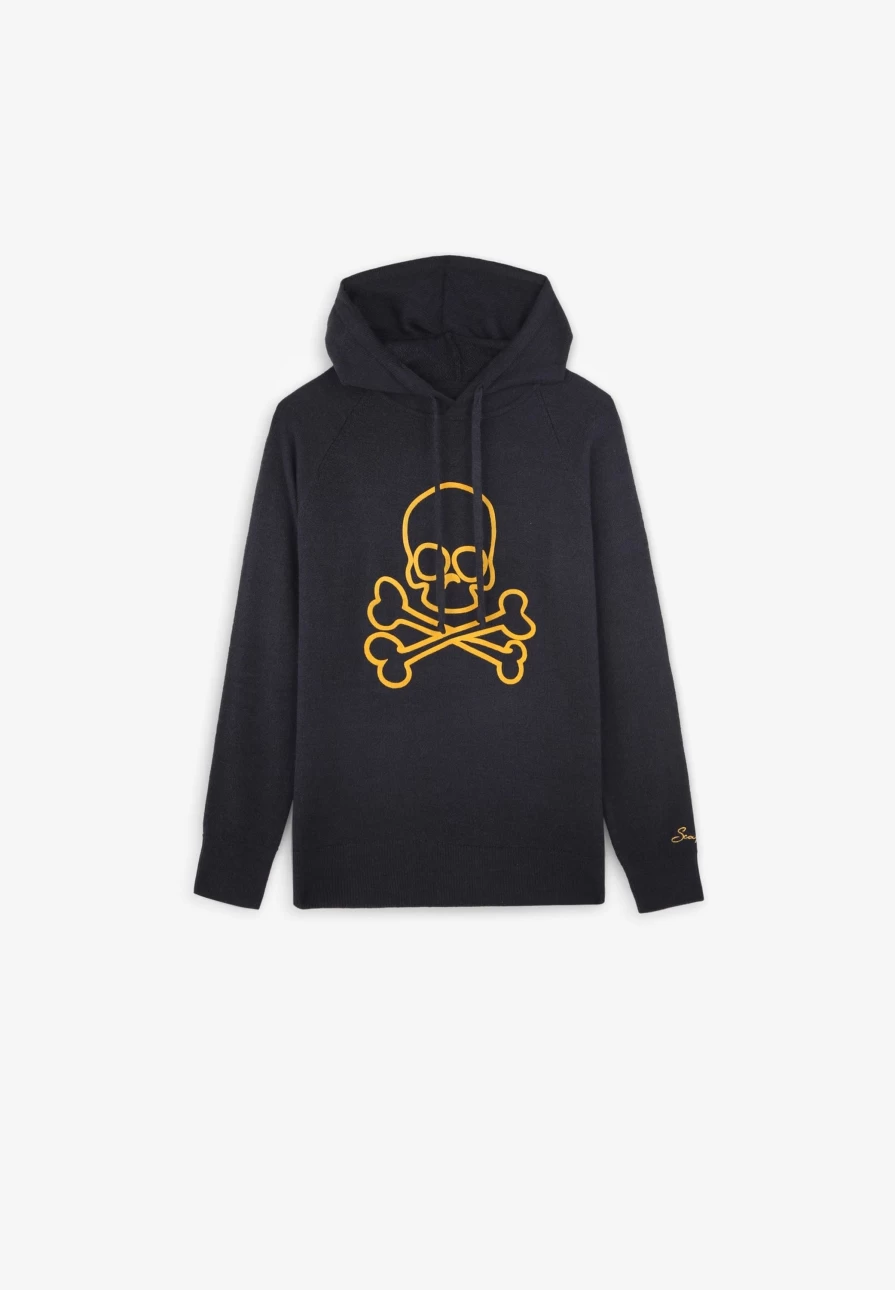 "Scalpers Company Skull Print Hoodie for Kids - Stylish Tricot Pullover"