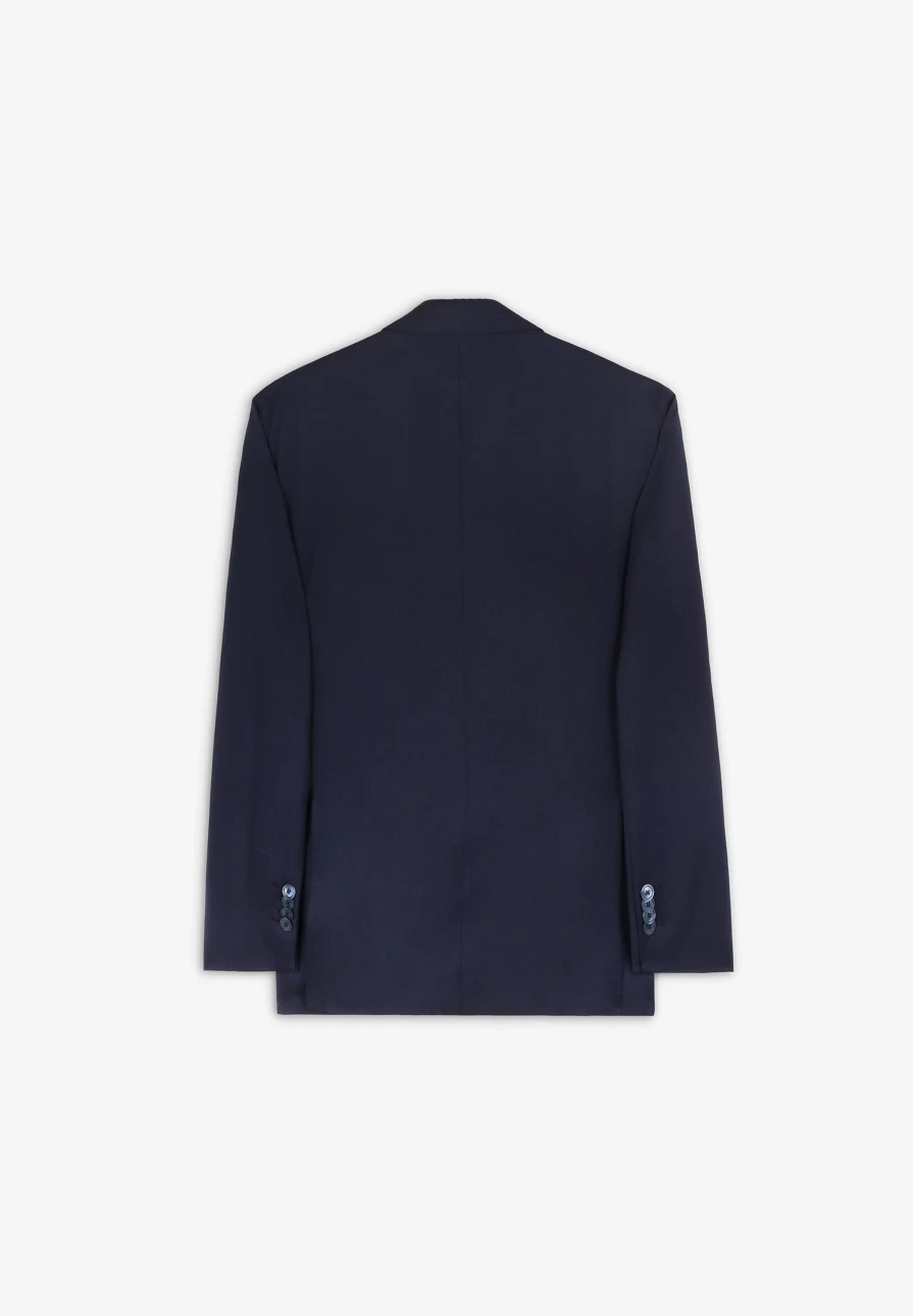 "ScalpersCompany Men's Navy Classic Half Canvas Suit for Professional Style"