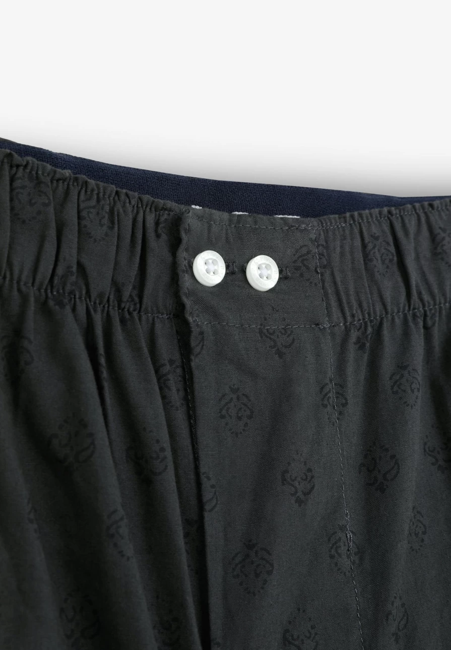 "ScalpersCompany Men's Dark Green Boxer Shorts With Unique Motifs"