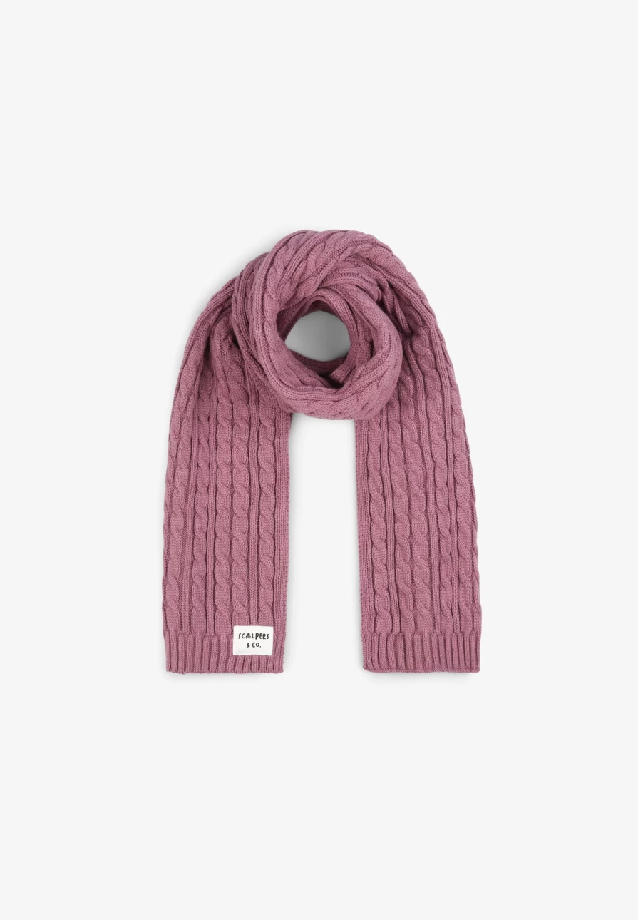 "ScalpersCompany Kids' Cable-Knit Scarf - Soft Winter Scarf for Children"