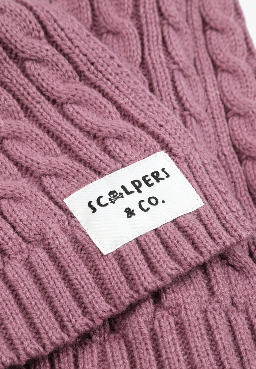 "ScalpersCompany Kids' Cable-Knit Scarf - Soft Winter Scarf for Children"