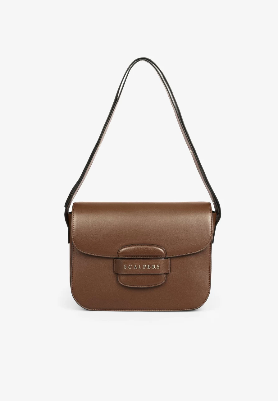 "ScalpersCompany Women's Genuine Leather Bag with Stylish Zip Detail"