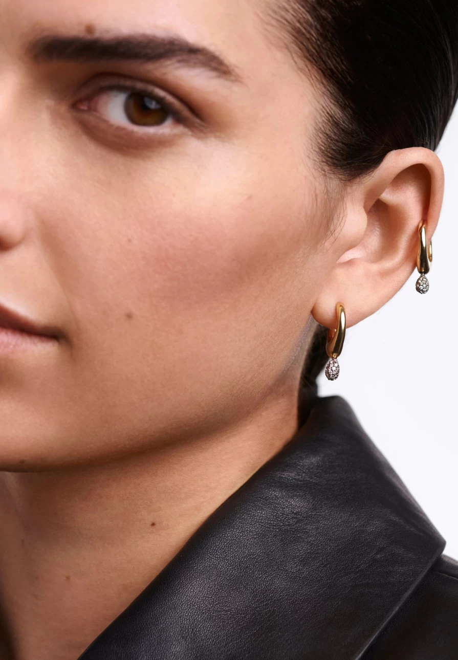 "Pavé Lava Single Hoop Earrings for Women – SCALPERSCOMPANY x Pdpaola Collaboration"