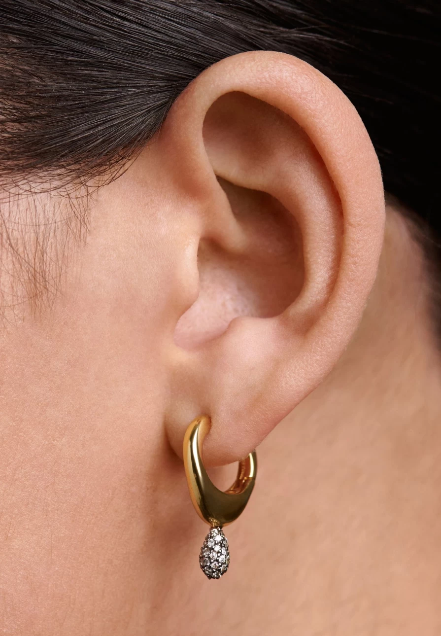 "Pavé Lava Single Hoop Earrings for Women – SCALPERSCOMPANY x Pdpaola Collaboration"