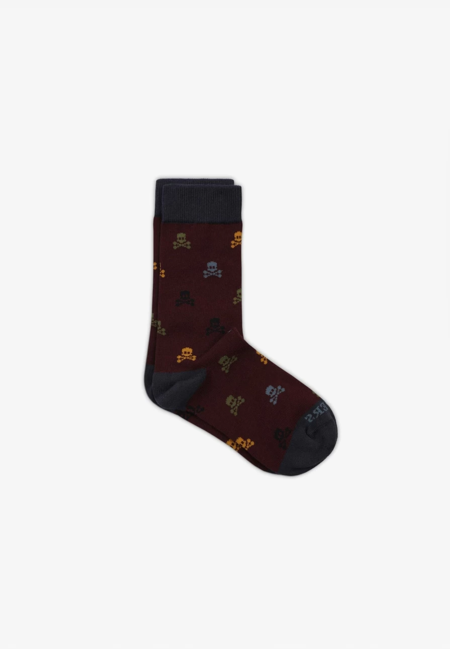 "ScalpersCompany Kids' Multi-Colored Skull Print Socks - Fun & Colorful Design"