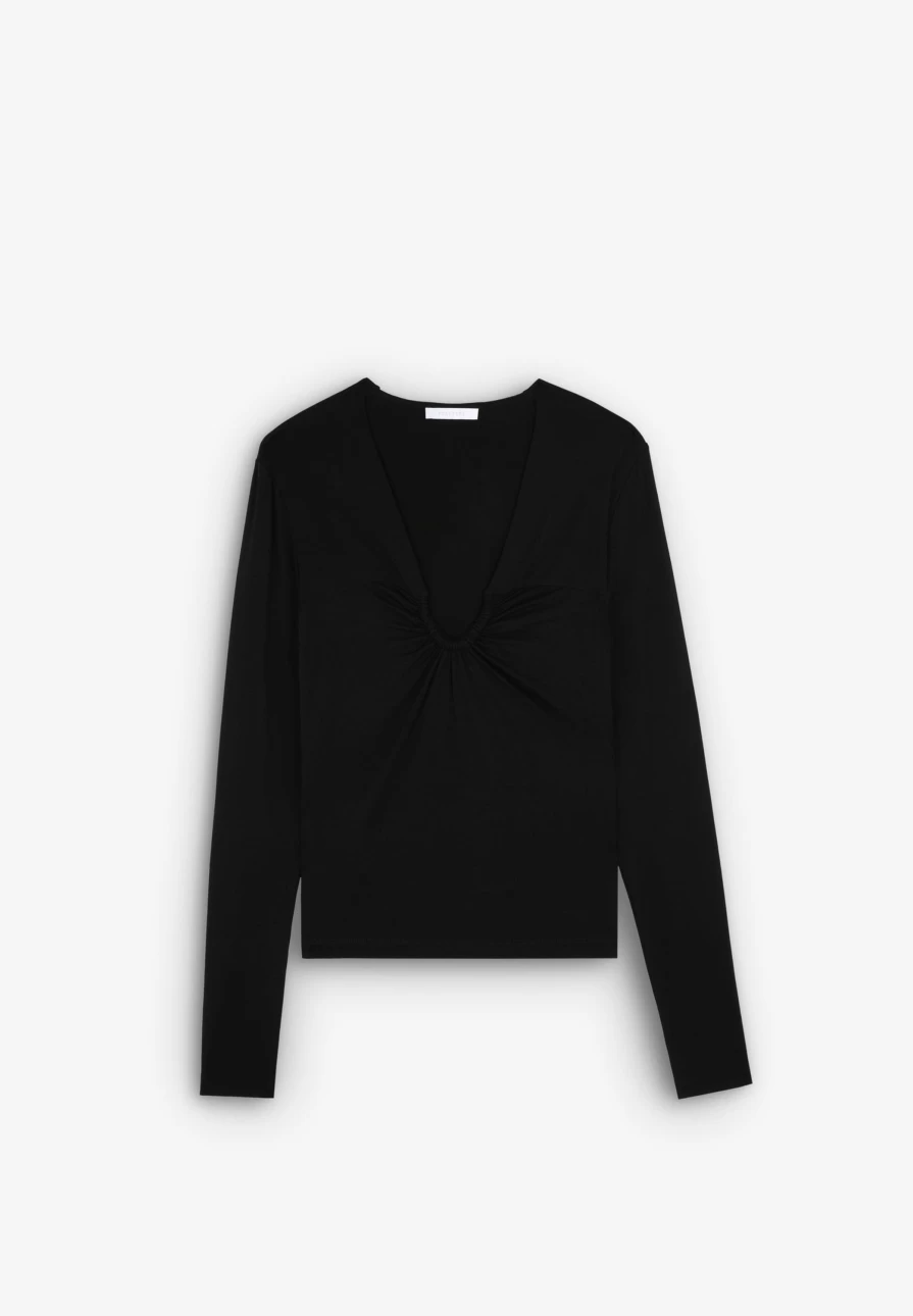 "ScalpersCompany Women's Black Night Tee - Stylish Comfort for Evening Wear"