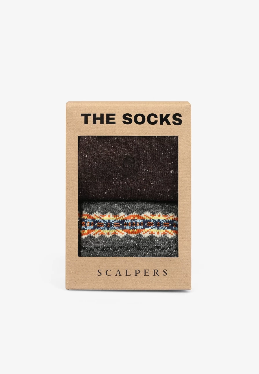 "ScalpersCompany Men's Speckled Christmas Socks Pack - Festive Holiday Socks For Men"