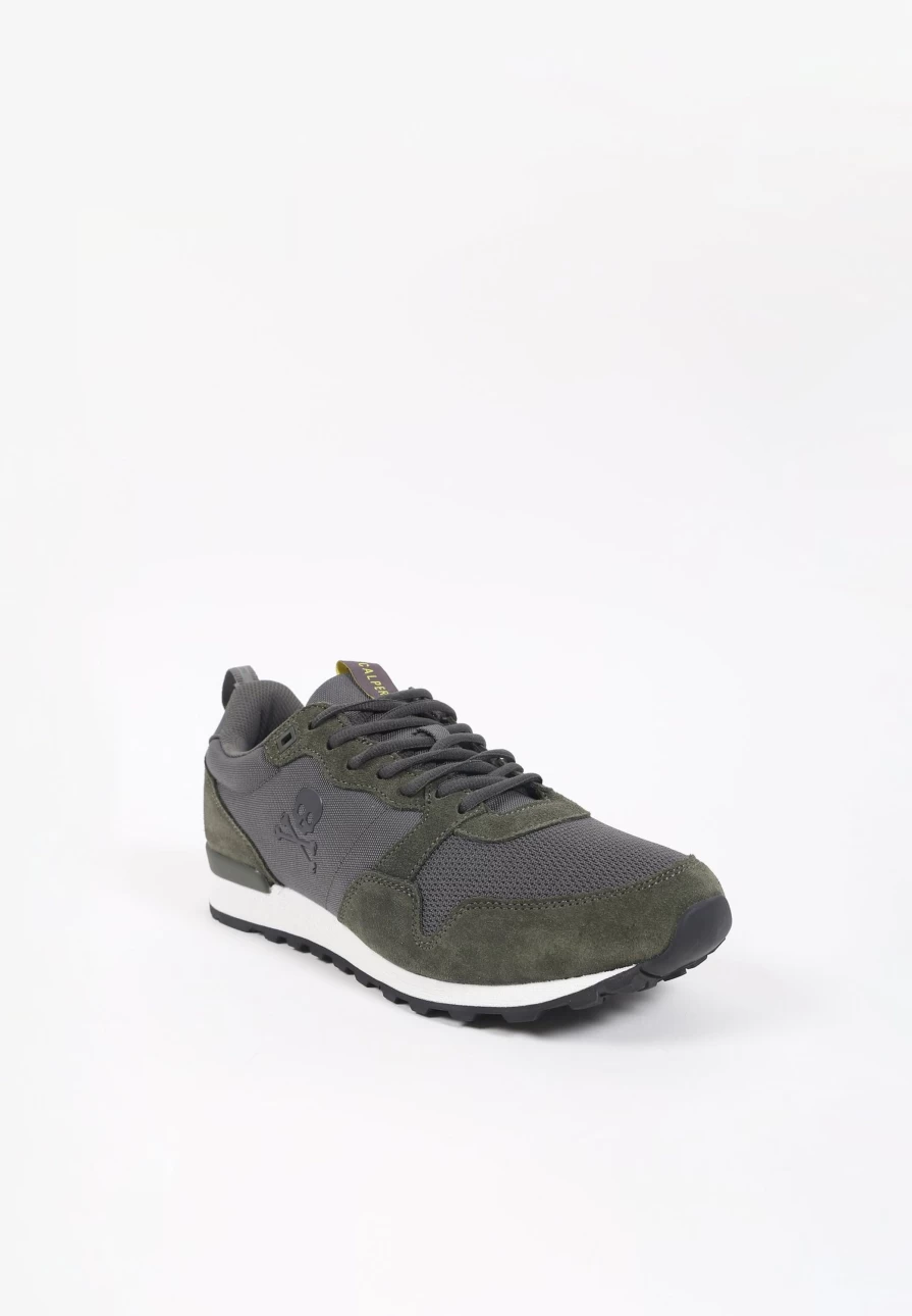 "ScalpersCompany Men's Khaki Canadian Split Suede Sneakers | Premium Suede Shoes for Men"
