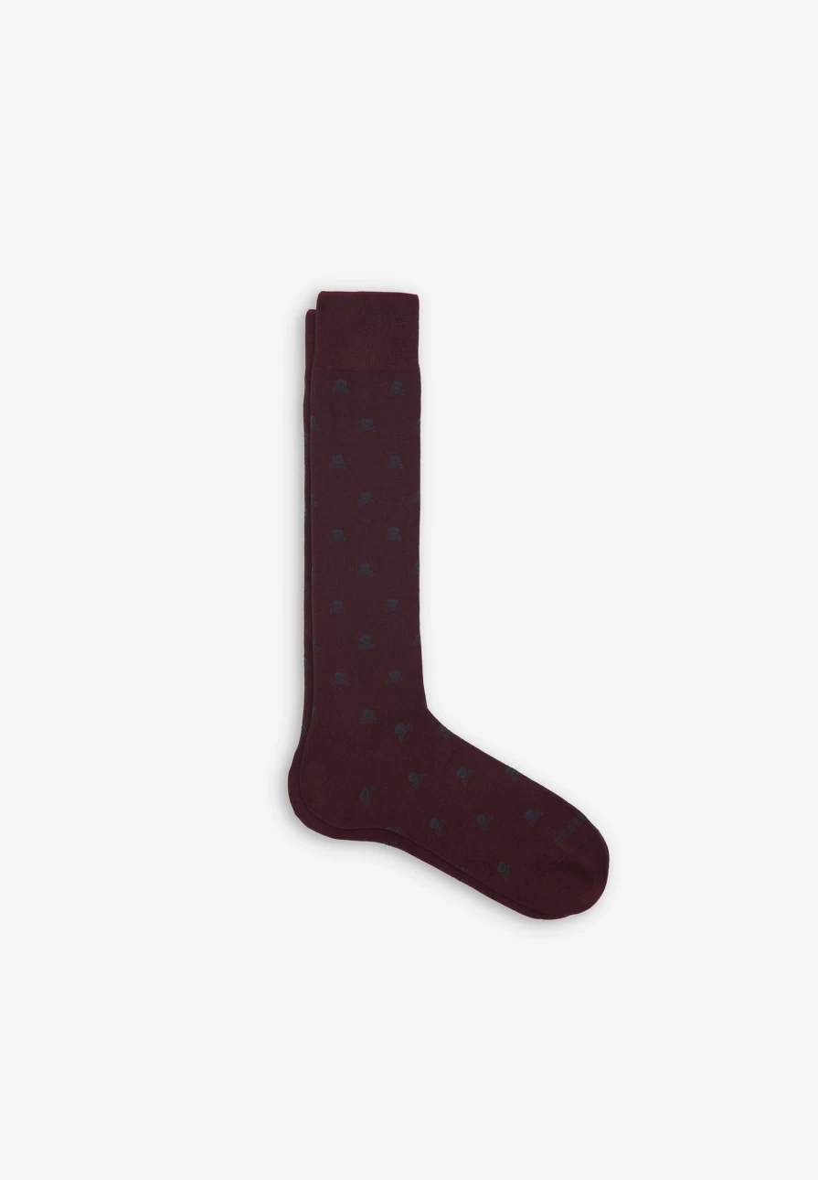 "ScalpersCompany Men's Skull Print Casual Socks - All-Over Skull Design Comfortable Footwear"