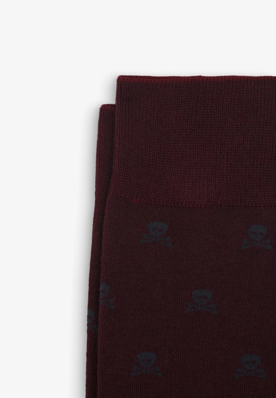 "ScalpersCompany Men's Skull Print Casual Socks - All-Over Skull Design Comfortable Footwear"
