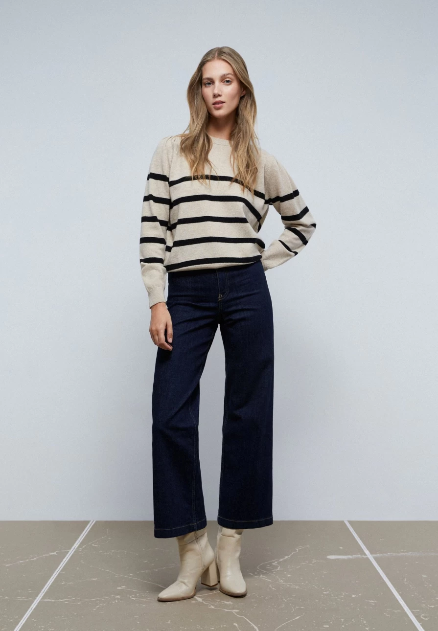 "ScalpersCompany Women's Stylish Shoulder Detail Sweater - Trendy Knit Top"