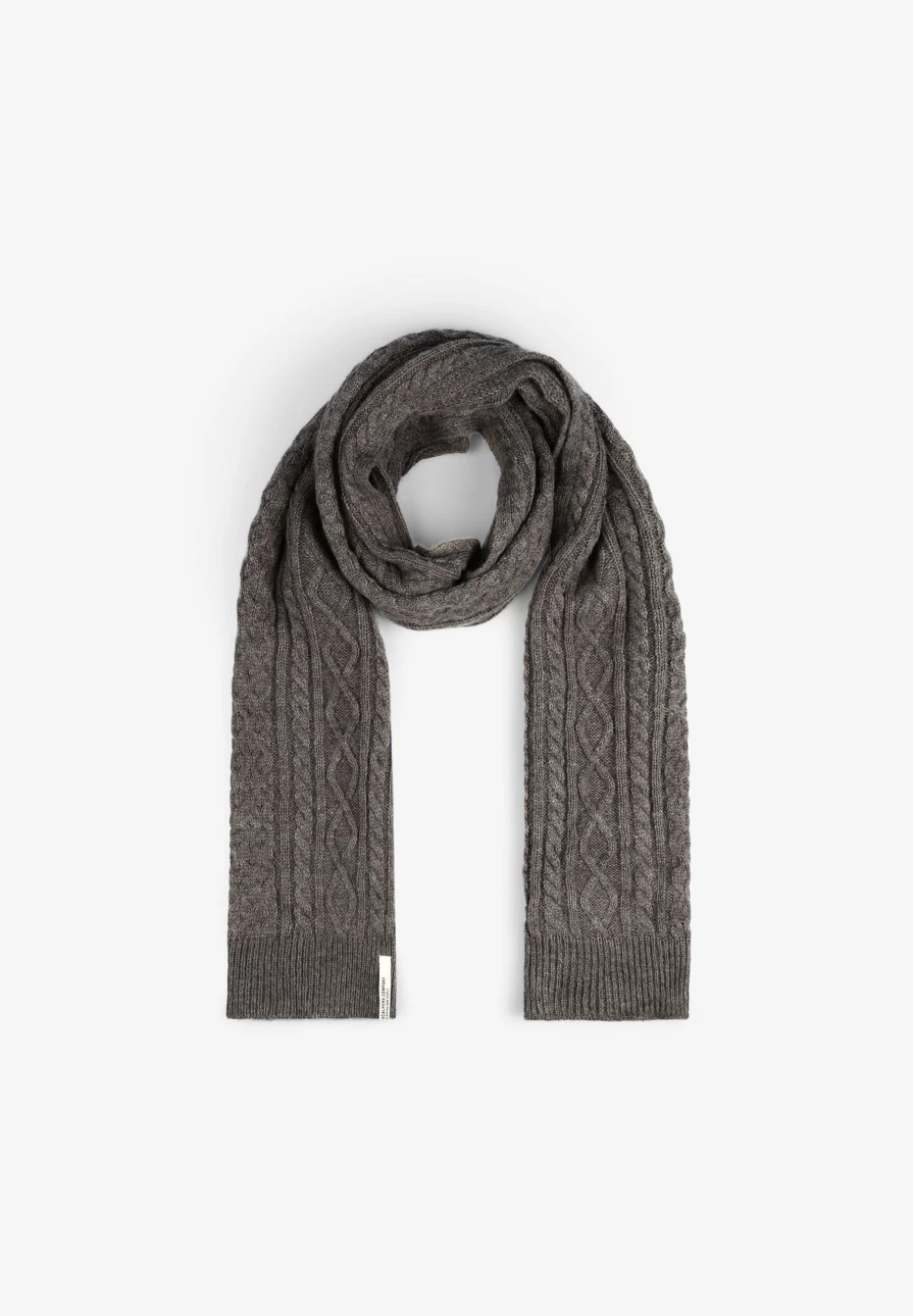 "ScalpersCompany Men's Cable-Knit Scarf - Soft Winter Wool Scarf for Men"