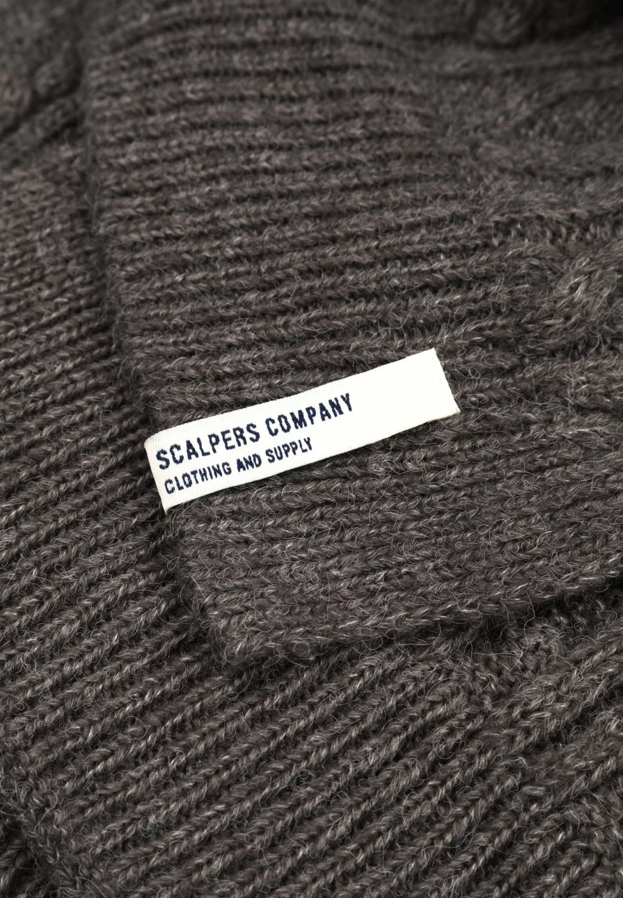 "ScalpersCompany Men's Cable-Knit Scarf - Soft Winter Wool Scarf for Men"