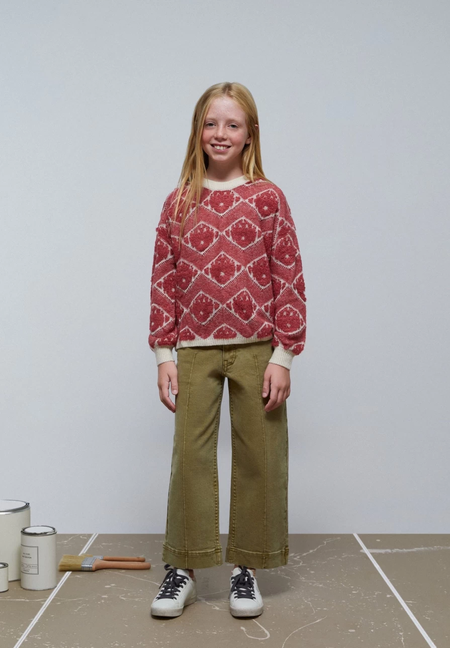 "Kids' Scalloped Detail Sweater by Scalpers Company"