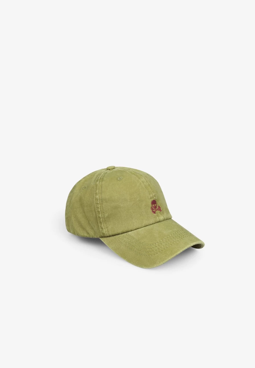 "ScalpersCompany Kids Skull Print Faded Baseball Cap"