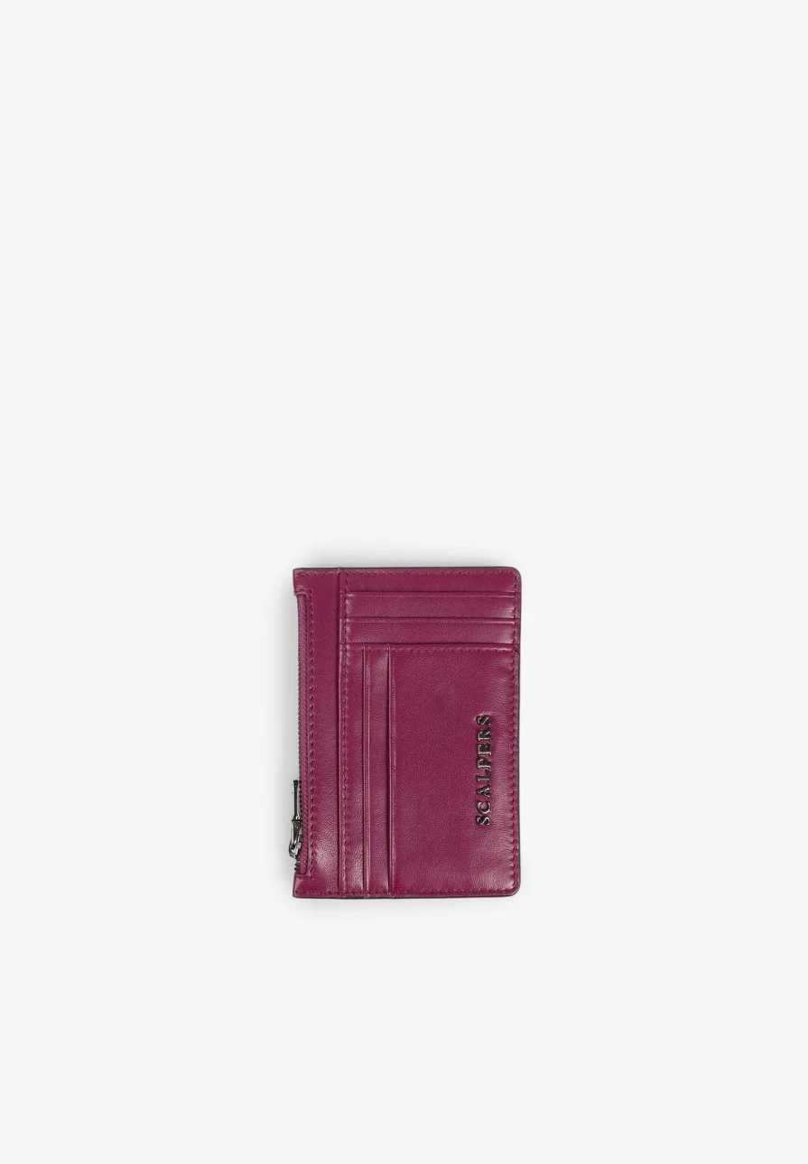 "ScalpersCompany Women's Genuine Leather Zipped Card Holder Wallet"