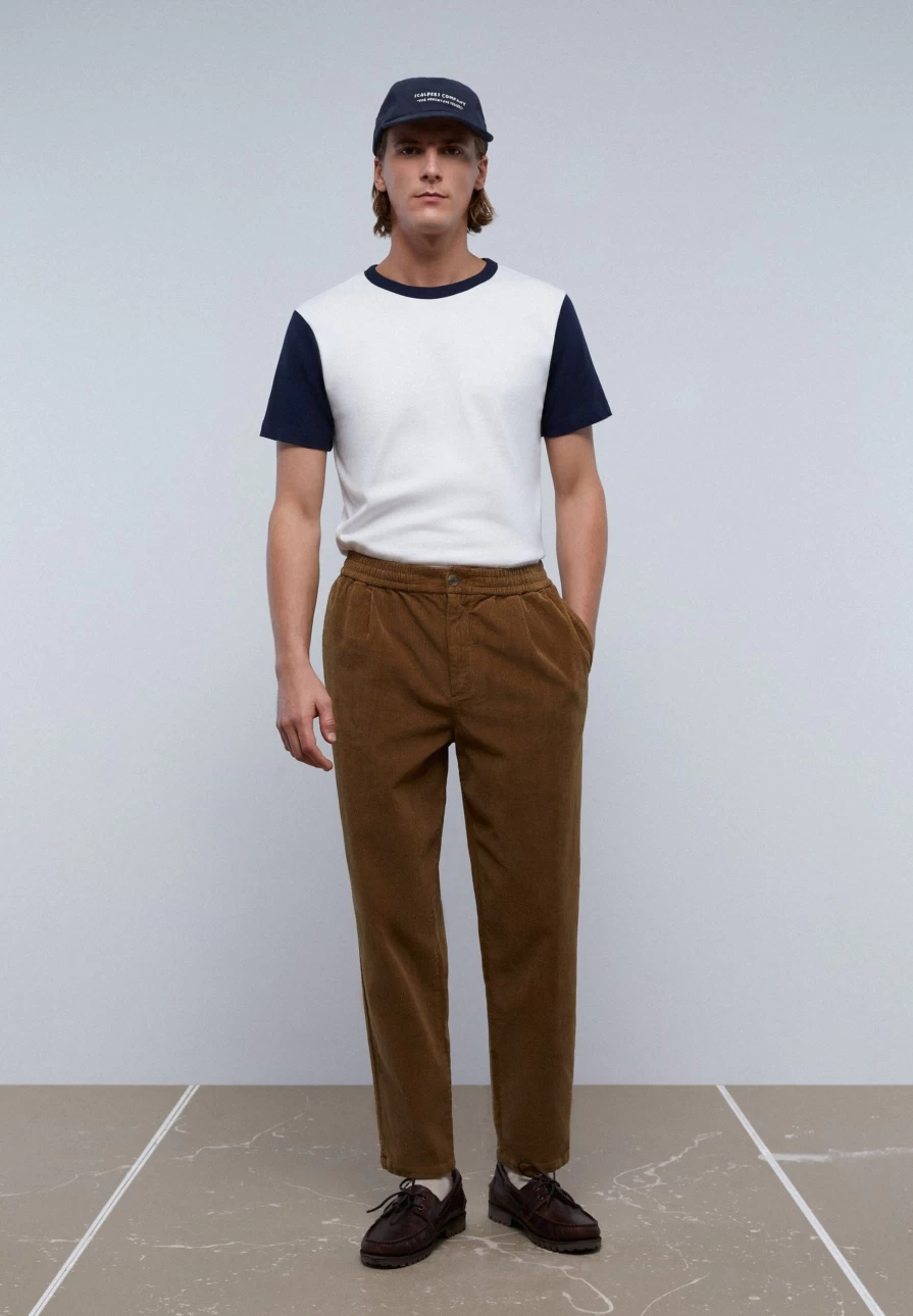 "ScalpersCompany Men's Caramel Corduroy Pants - Como Style"